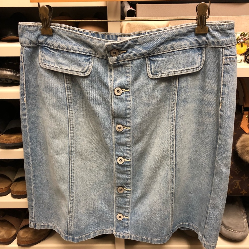 Paige denim Jean skirt Button up 32 Size 12